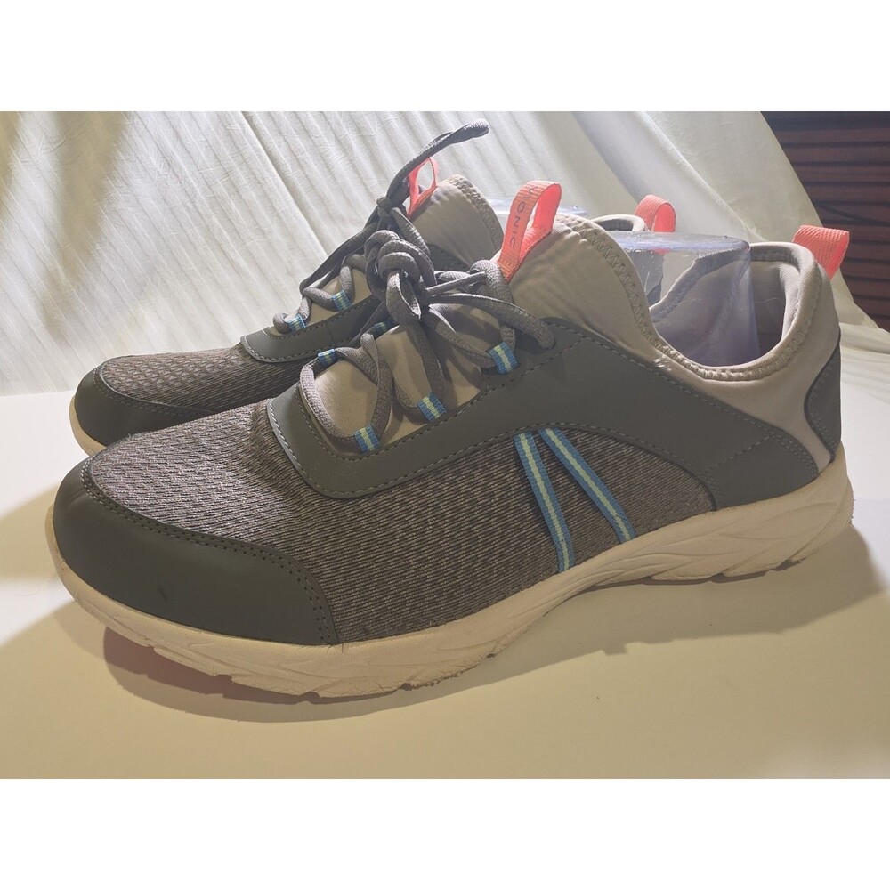 Vionic Alma Women's Sneakers Gray Blue Athletic Walking Shoes 10W Wide Running